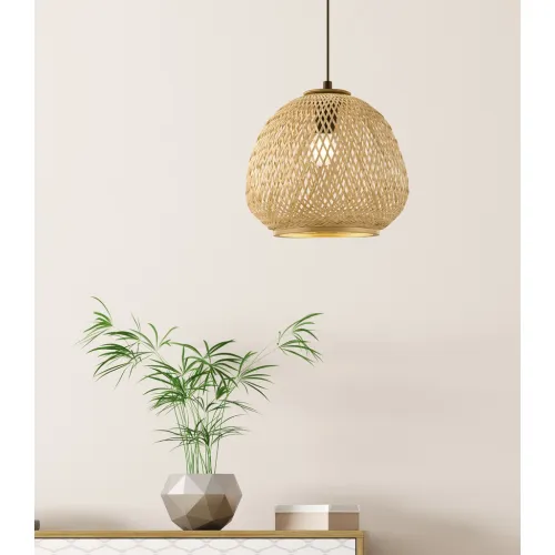 EGLO DEMBLEBY fekete-barna függesztett lámpa (EG-43261) E27 1 izzós IP20