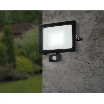 Eglo Faedo 3 fekete-átlátszó LED mozgásérzékelős kültéri fali lámpa (EG-900257) LED 1 izzós IP44