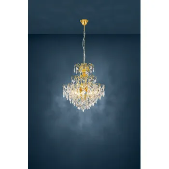 Eglo Fenoullet 1 sárgaréz-átlátszó függesztett lámpa (EG-39605) E14 5 izzós IP20