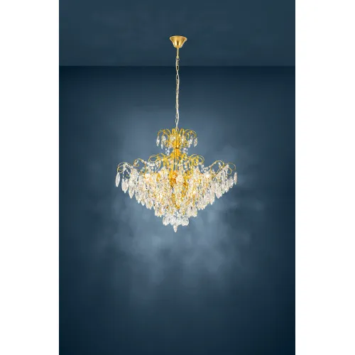 Eglo Fenoullet 1 sárgaréz-átlátszó függesztett lámpa (EG-39606) E14 9 izzós IP20