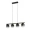 EGLO FILAGO fekete-barna-fekete-szürke-átlátszó függesztett lámpa (EG-900186) E27 4 izzós IP20