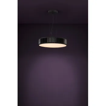 Eglo Firenzuola fekete-átlátszó LED függesztett lámpa (EG-390054) LED 1 izzós IP20