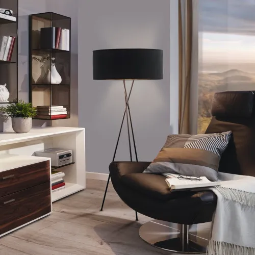 EGLO FONDACHELLI fekete - vörösréz LED állólámpa (EG-95541) E27 1 izzós IP20