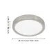 Eglo Fueva 6-Z matt nikkel LED mennyezeti lámpa (EG-901381) LED 1 izzós IP44