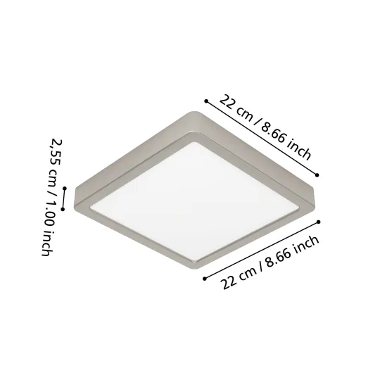 Eglo Fueva 6-Z matt nikkel LED mennyezeti lámpa (EG-901383) LED 1 izzós IP44
