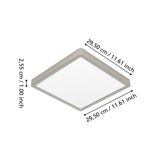 Eglo Fueva 6-Z matt nikkel LED mennyezeti lámpa (EG-901384) LED 1 izzós IP44