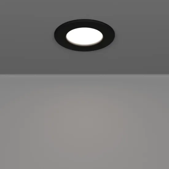 Eglo Fueva 6-Z fekete LED mennyezetbe építhető lámpa szett (EG-901425) LED 3 izzós IP44