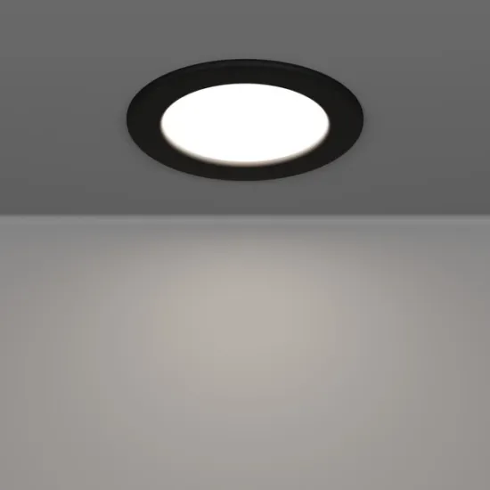 Eglo Fueva 6-Z fekete LED mennyezetbe építhető lámpa (EG-901426) LED 1 izzós IP44