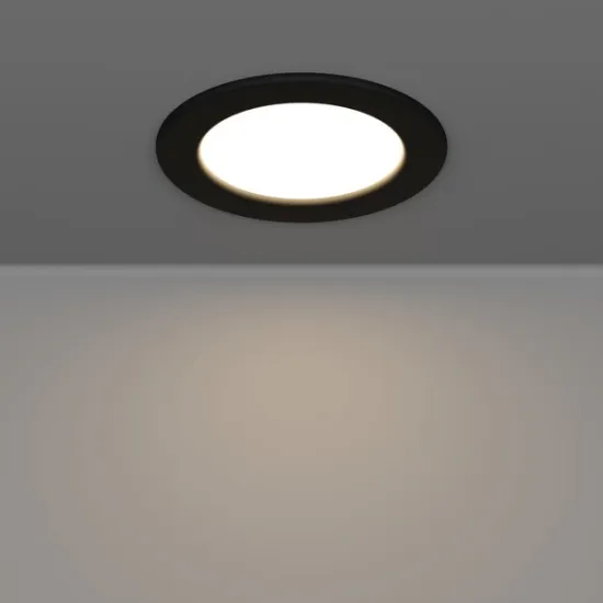 Eglo Fueva 6-Z fekete LED mennyezetbe építhető lámpa (EG-901426) LED 1 izzós IP44