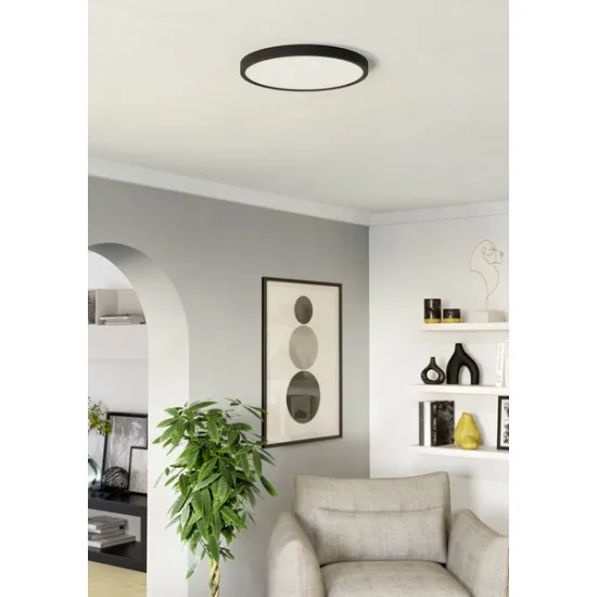 Eglo Fueva 6-Z fekete LED mennyezeti lámpa (EG-901725) LED 1 izzós IP44