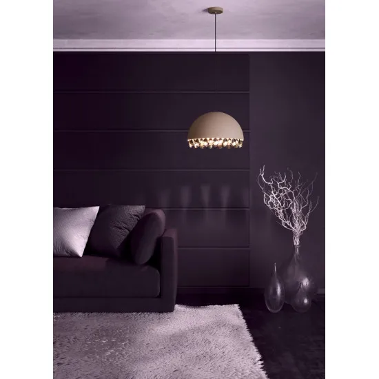 Eglo Gaetano 2 barna-fekete függesztett lámpa (EG-39948) E27 1 izzós IP20