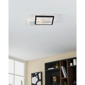 EGLO GAFARES fekete-fehér-fehér LED mennyezeti lámpa (EG-900422) LED 1 izzós IP20