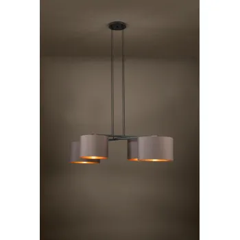 Eglo Honduras fekete-cappuccino függesztett lámpa (EG-390093) E27 4 izzós IP20