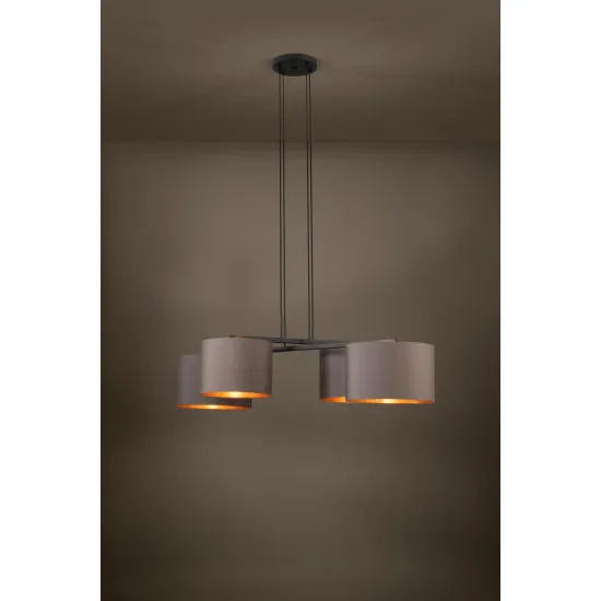 Eglo Honduras fekete-cappuccino függesztett lámpa (EG-390093) E27 4 izzós IP20