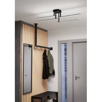 EGLO IPOLITTO fekete-fehér LED mennyezeti lámpa (EG-99817) LED 4 izzós IP20