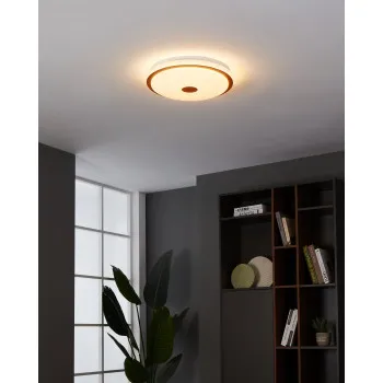EGLO LANCIANO 1 fehér-barna-fehér LED mennyezeti lámpa (EG-900598) LED 1 izzós IP20