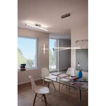 EGLO LASANA 1 króm-fehér LED mennyezeti lámpa (EG-95567) LED 1 izzós IP20