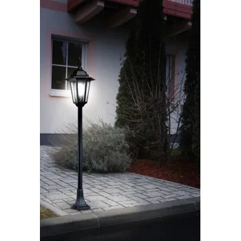 Eglo Laterna 4 fekete-átlátszó kültéri állólámpa (EG-22144) E27 1 izzós IP44