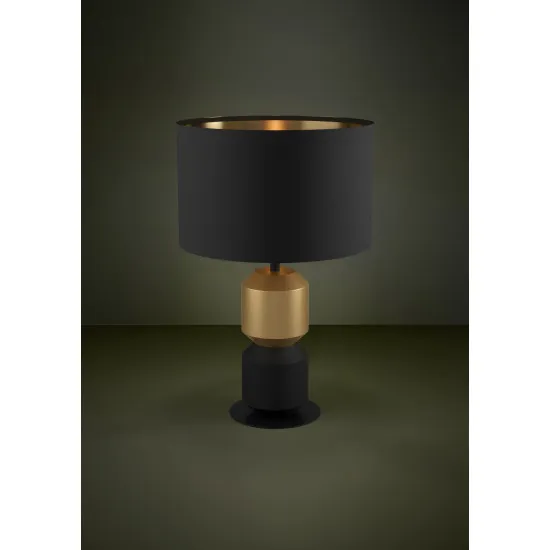 Eglo Laurignano fekete-arany asztali lámpa (EG-390188) E27 1 izzós IP20