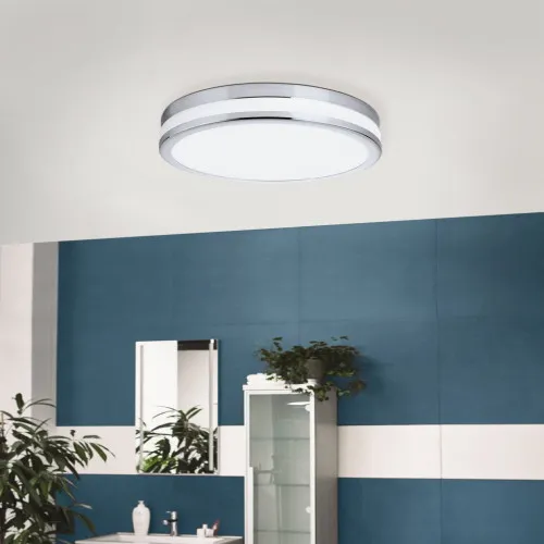 EGLO LED PALERMO króm - lakkozott fehér fürdőszobai LED mennyezeti lámpa (EG-94998) LED 3 izzós IP44