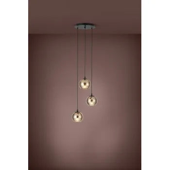 Eglo Lemorieta fekete-arany függesztett lámpa (EG-39685) E27 3 izzós IP20