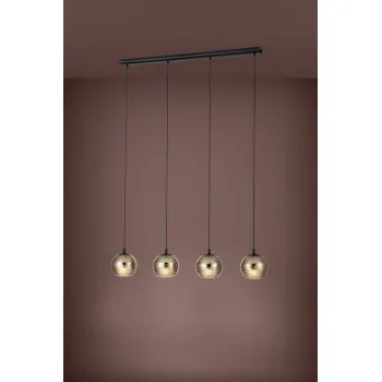 Eglo Lemorieta fekete-arany függesztett lámpa (EG-39686) E27 4 izzós IP20