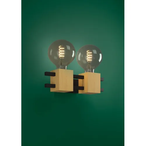 Eglo Levantara fekete-barna fali lámpa (EG-390192) E27 2 izzós IP20