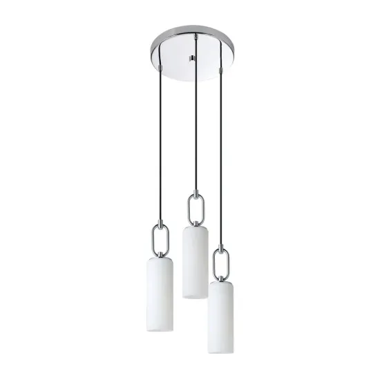 Eglo Majana króm-fehér függesztett lámpa (EG-390128) E27 3 izzós IP20