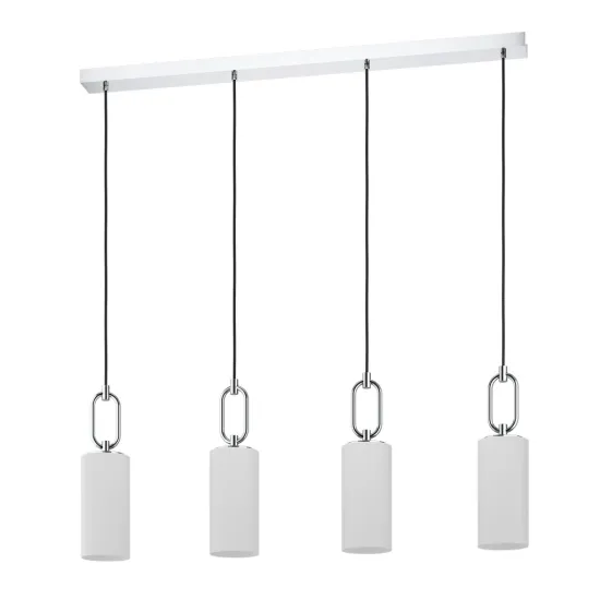 Eglo Majana króm-fehér függesztett lámpa (EG-390129) E27 4 izzós IP20