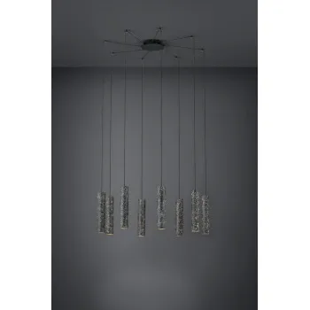 Eglo Mentalona szürke-fekete függesztett lámpa (EG-39824) GU10 8 izzós IP20