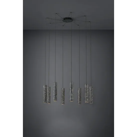 Eglo Mentalona szürke-fekete függesztett lámpa (EG-39824) GU10 8 izzós IP20