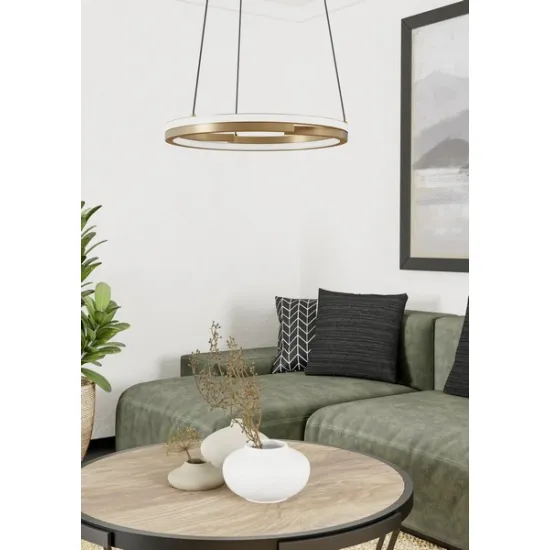 Eglo Mezzomonte bronz LED függesztett lámpa (EG-901826) LED 2 izzós IP20