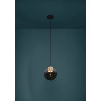 Eglo Millena fekete-szürke függesztett lámpa (EG-390141) E27 1 izzós IP20