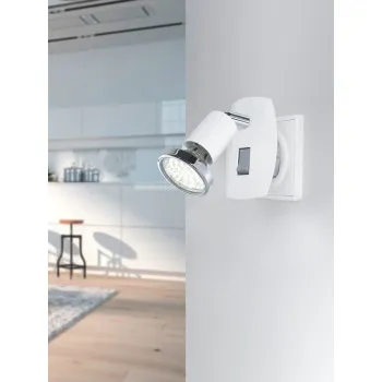 EGLO MINI 4 fehér - króm LED konnektorba dugható lámpa (EG-92925) GU10 1 izzós IP20