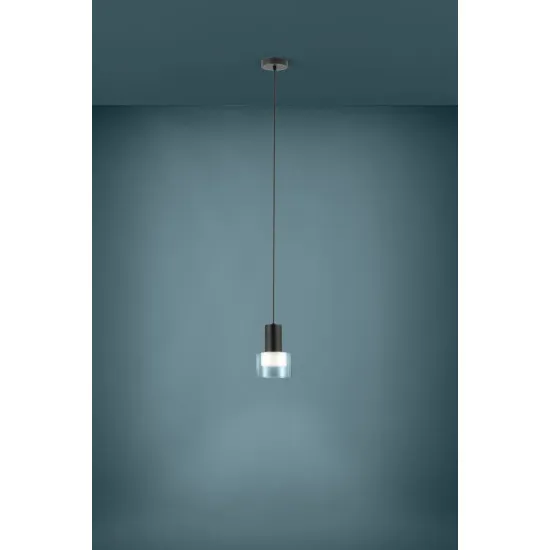 Eglo Molineros fekete-átlátszó függesztett lámpa (EG-39725) GU10 1 izzós IP20