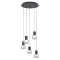 Eglo Molineros fekete-átlátszó függesztett lámpa (EG-39727) GU10 5 izzós IP20