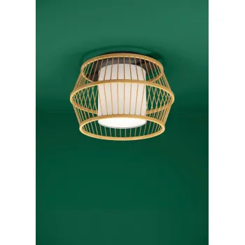 Eglo Monterroso barna-fehér mennyezeti lámpa (EG-390232) E27 1 izzós IP20