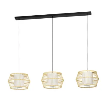 Eglo Monterroso barna-fehér függesztett lámpa (EG-390234) E27 3 izzós IP20