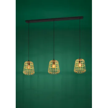Eglo Montezuelo barna-fekete függesztett lámpa (EG-390153) E27 3 izzós IP20