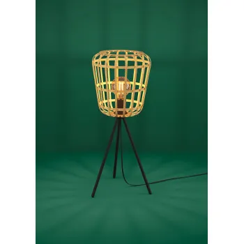 Eglo Montezuelo barna-fekete asztali lámpa (EG-390154) E27 1 izzós IP20