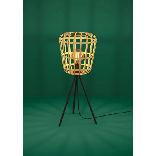 Eglo Montezuelo barna-fekete asztali lámpa (EG-390154) E27 1 izzós IP20
