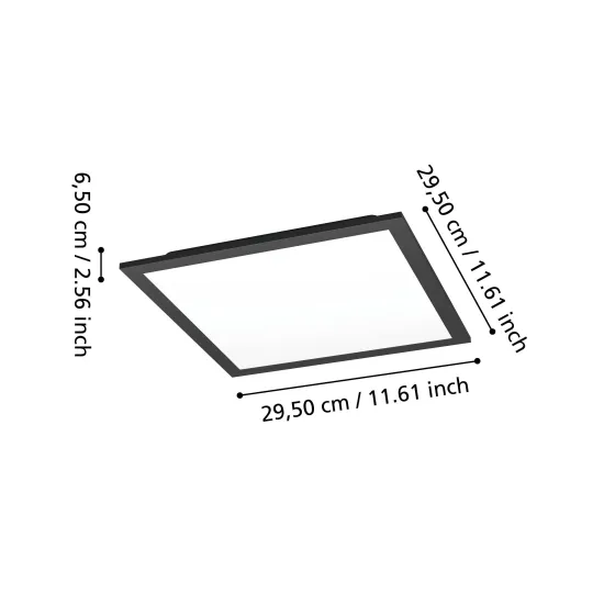 Eglo Moradillo-Z fekete LED mennyezeti lámpa (EG-901505) LED 1 izzós IP20