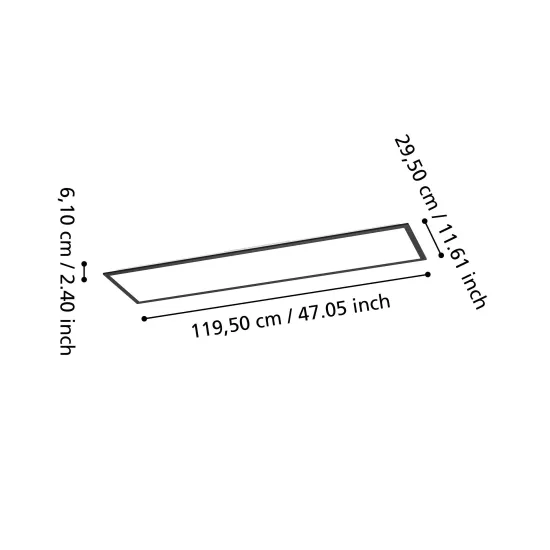 Eglo Moradillo-Z fekete LED mennyezeti lámpa (EG-901509) LED 1 izzós IP20