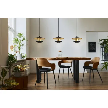 EGLO NUVANO fekete-arany függesztett lámpa (EG-99663) GU10 3 izzós IP20