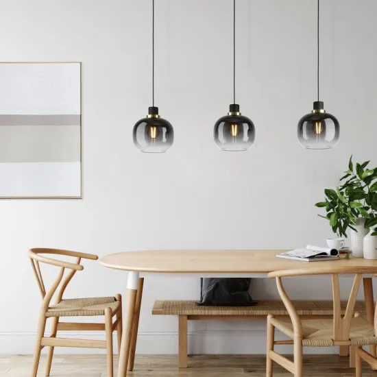 EGLO OILELLA fekete-barna függesztett lámpa (EG-99617) E27 3 izzós IP20