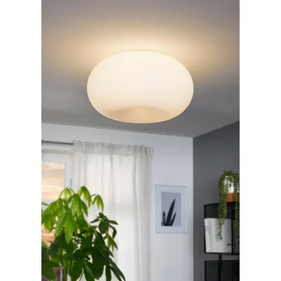 EGLO OPTICA matt nikkel-fehér mennyezeti lámpa (EG-86812) E27 2 izzós IP20