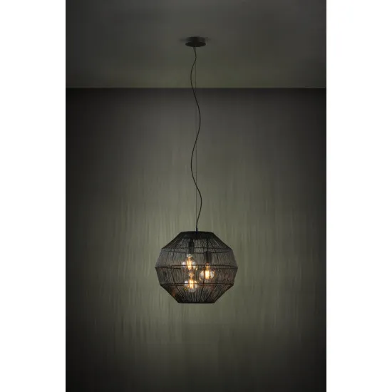 Eglo Orbetello fekete függesztett lámpa (EG-390065) E27 3 izzós IP20
