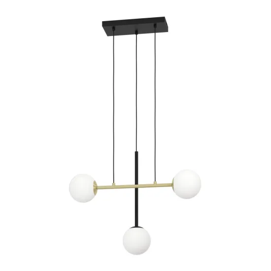 Eglo Paz fehér-sárgaréz függesztett lámpa (EG-390177) E14 3 izzós IP20