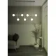 Eglo Paz fehér-sárgaréz függesztett lámpa (EG-390178) E14 7 izzós IP20