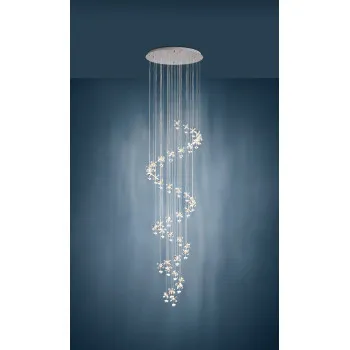 Eglo Pianopoli 1 króm-átlátszó LED függesztett lámpa (EG-39545) LED 40 izzós IP20